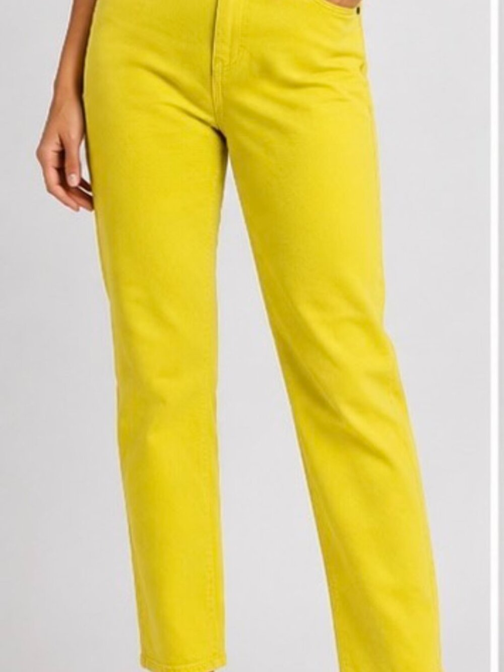 Diane Gilman D2 Women’s Yellow Jeans Size 4 29 Long Stretch Denim Bright